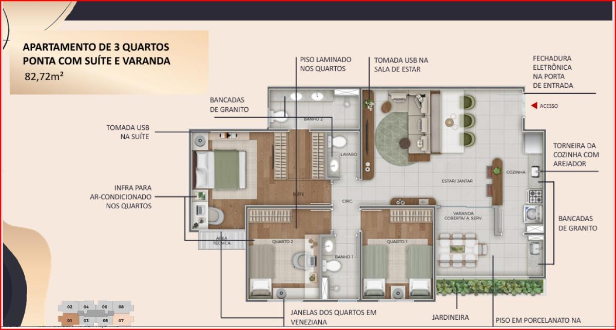Apartamento, São Luiz (pampulha), 3 Quartos, 3 Vagas, 1 Suíte