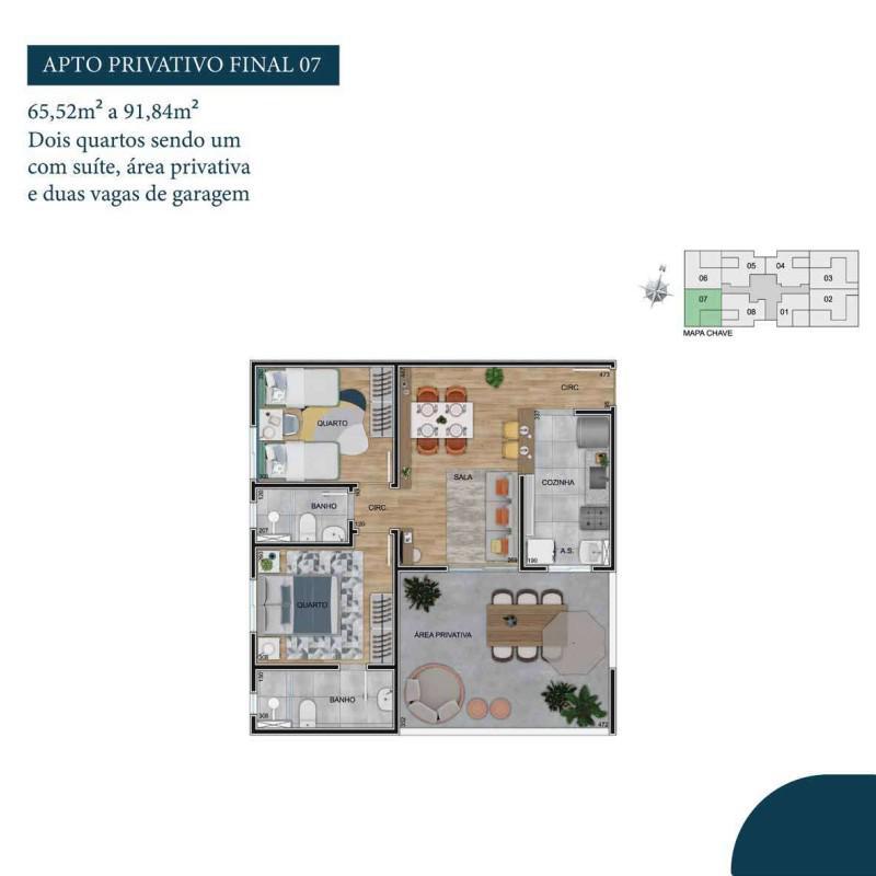 Apartamento, Braúnas, 2 Quartos, 1 Vaga