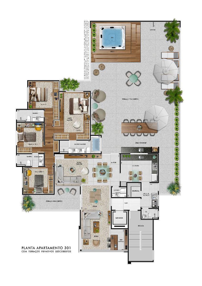 Apartamento, Castelo, 4 Quartos, 4 Vagas, 3 Suítes
