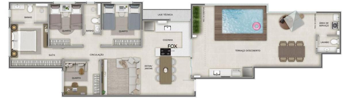 Apartamento, Serra, 2 Quartos, 1 Vaga, 1 Suíte