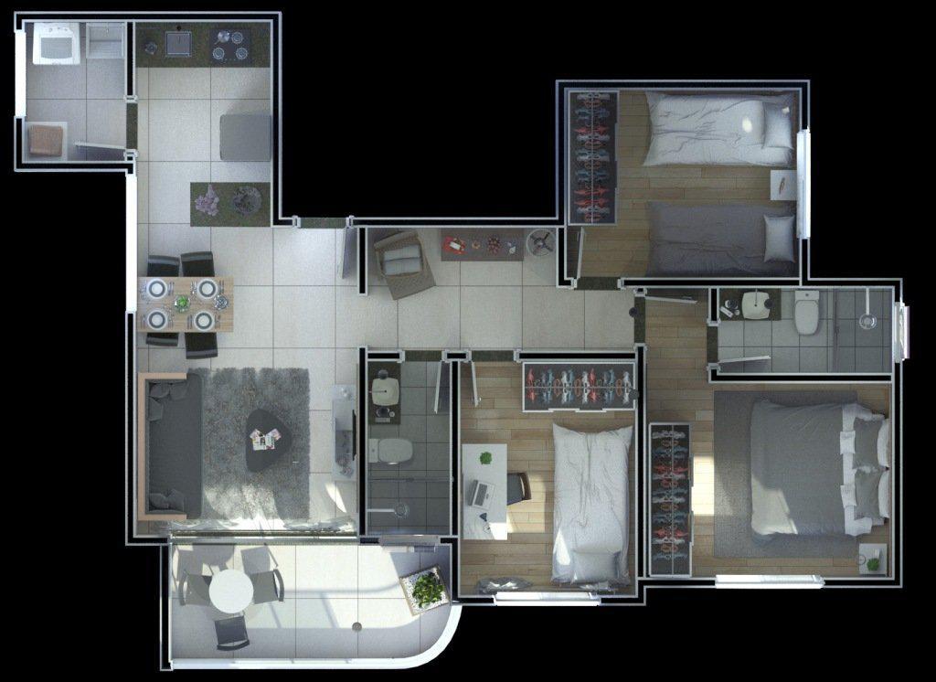 Apartamento, Cabral, 2 Quartos, 2 Vagas, 1 Suíte