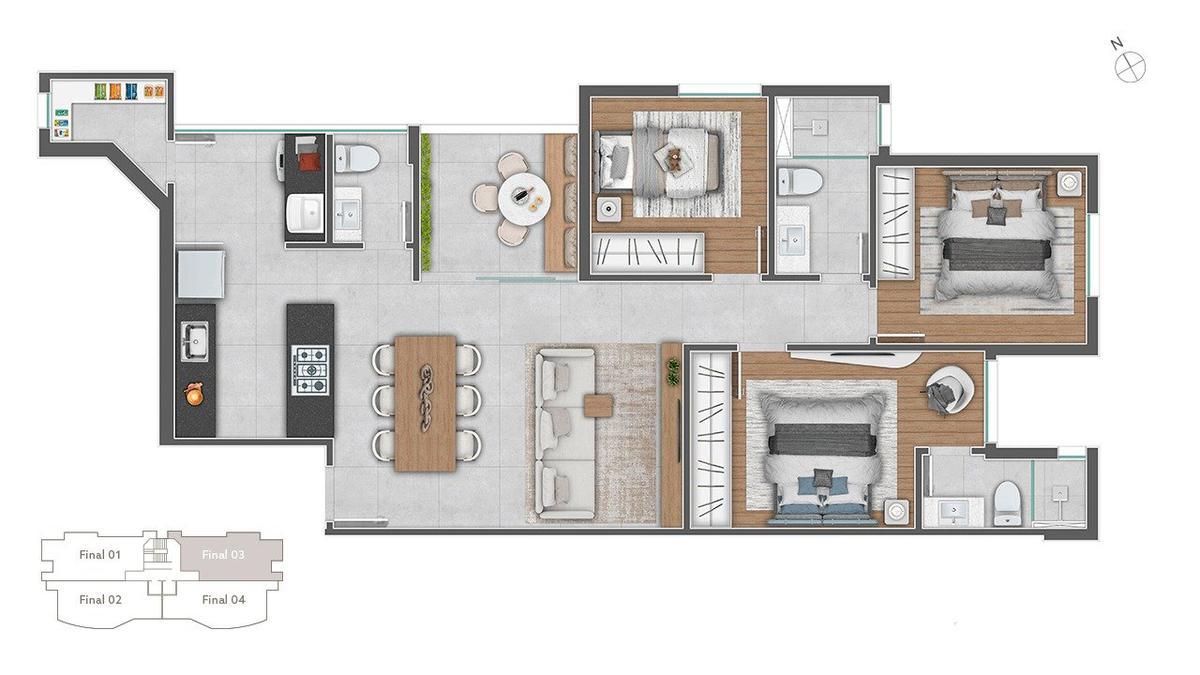 Apartamento, Graça, 3 Quartos, 2 Vagas, 1 Suíte