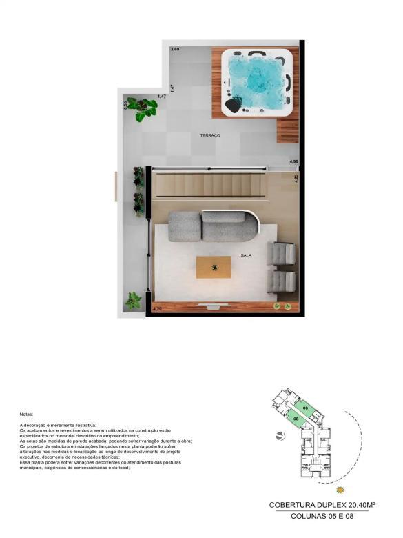 Apartamento, Serra, 1 Quarto, 0 Vaga, 1 Suíte