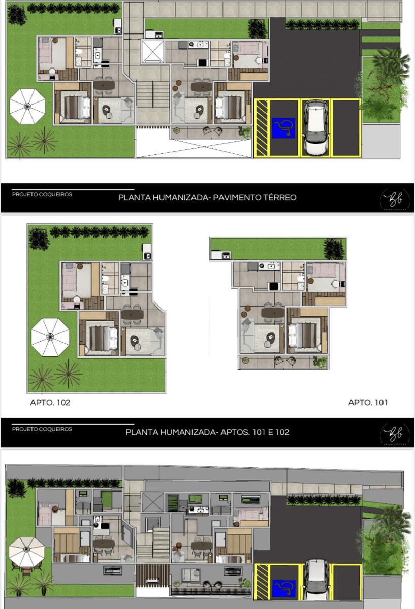 Cobertura, Coqueiros, 2 Quartos, 1 Vaga, 1 Suíte