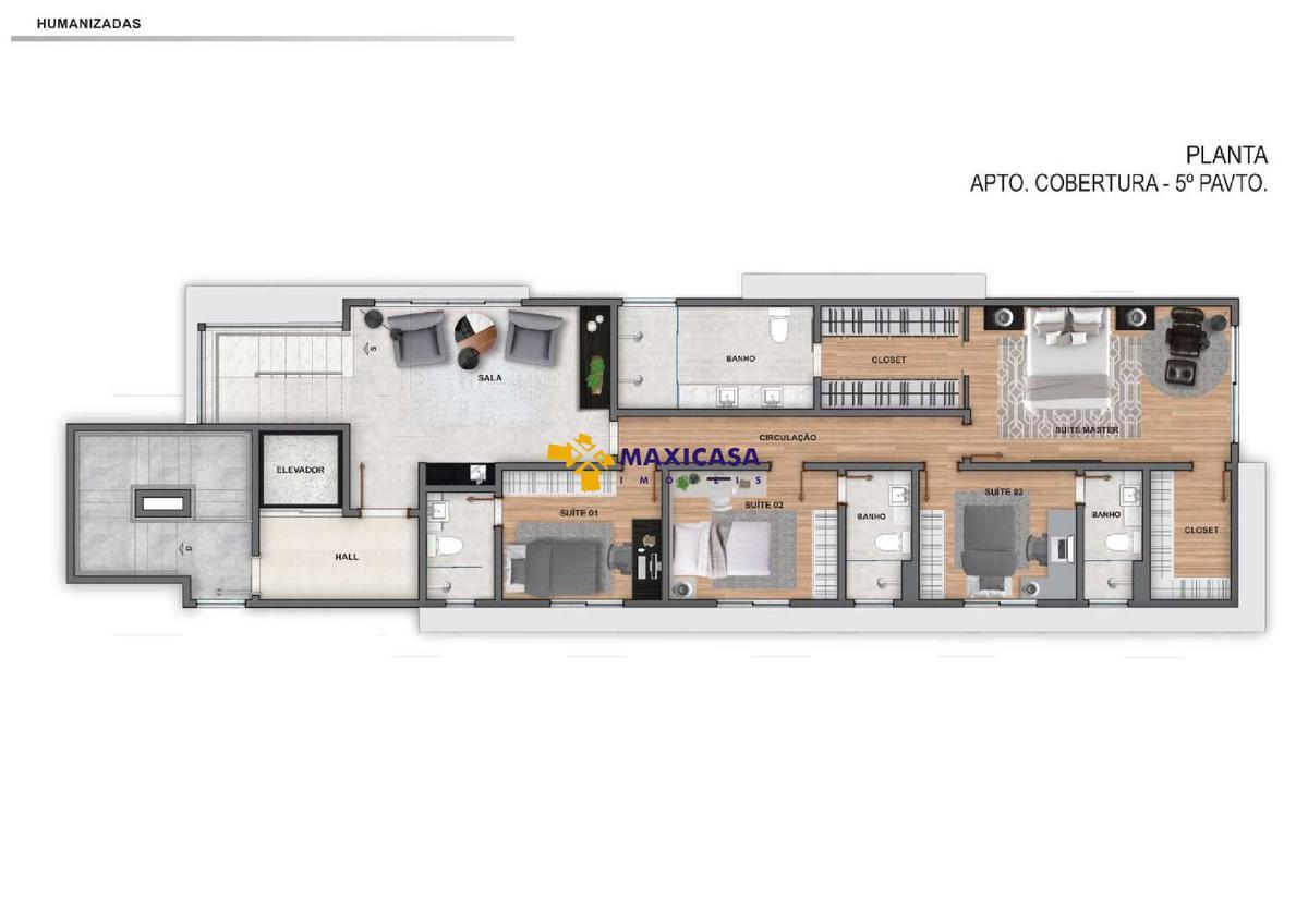 Apartamento, Liberdade, 4 Quartos, 4 Vagas, 4 Suítes