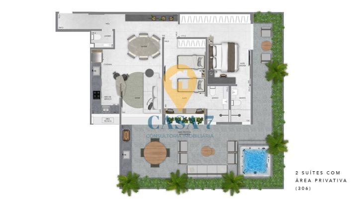 Apartamento, Carmo, 2 Quartos, 0 Vaga, 2 Suítes