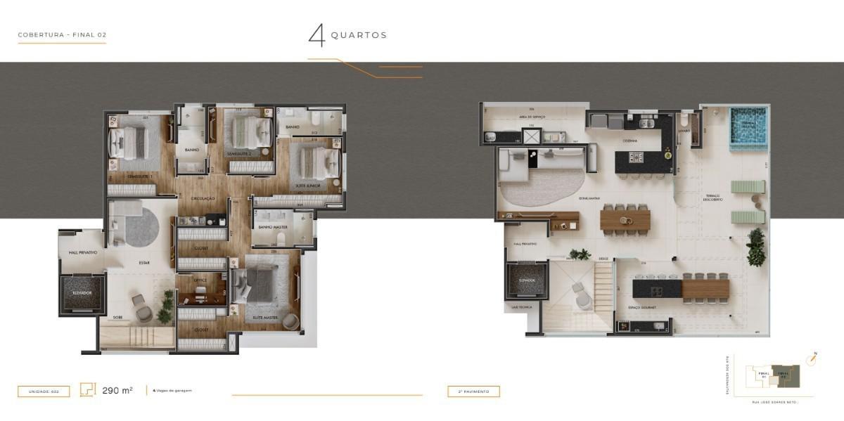 Apartamento, Liberdade, 4 Quartos, 3 Vagas, 3 Suítes