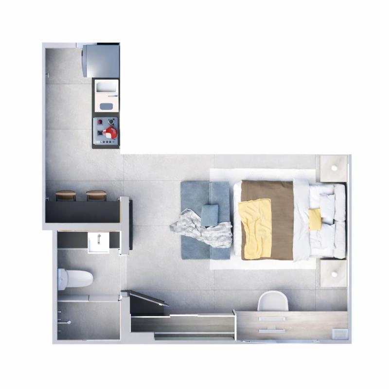 Apart Hotel, Ipiranga, 1 Quarto, 0 Vaga, 1 Suíte