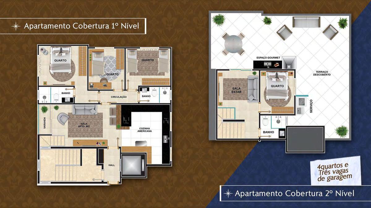 Apartamento, Caiçaras, 3 Quartos, 3 Vagas, 1 Suíte
