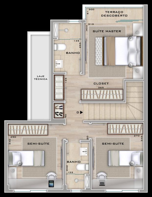 Cobertura, Santo Antônio, 2 Quartos, 2 Vagas, 1 Suíte