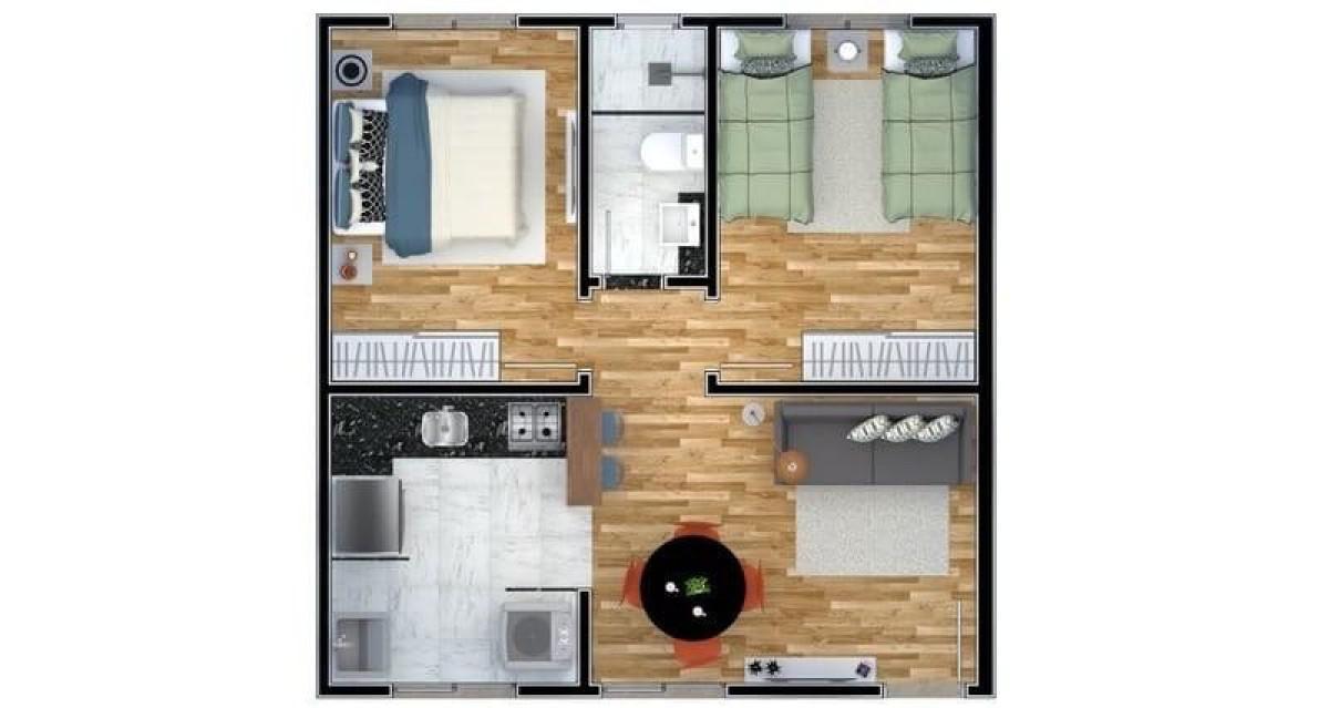 Apartamento, Adelmolândia, 2 Quartos, 1 Vaga