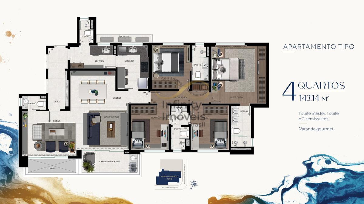 Apartamento, Serra, 4 Quartos