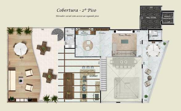 Cobertura, Santa Lúcia, 5 Quartos, 5 Vagas