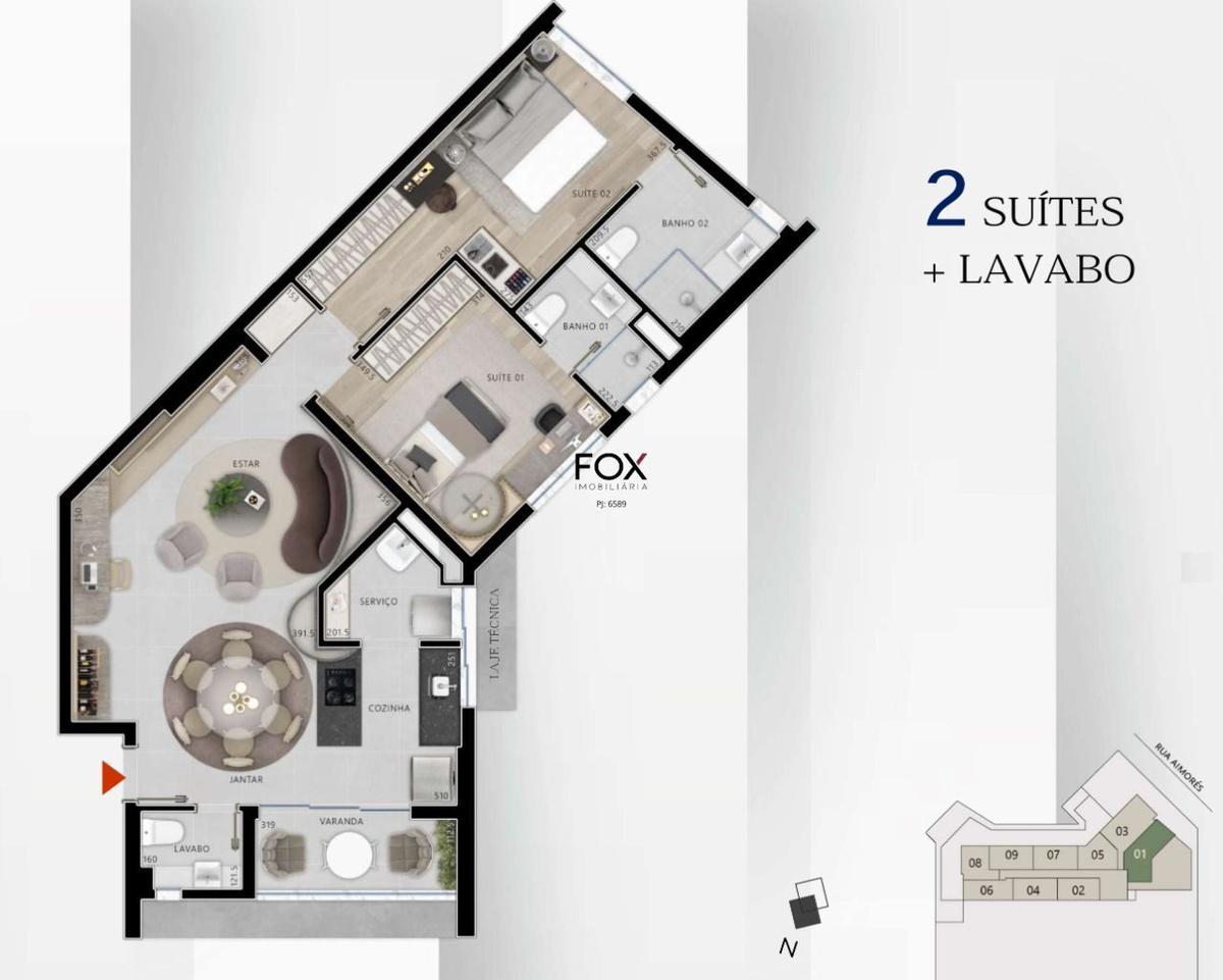Apartamento, Santo Agostinho, 2 Quartos, 1 Vaga, 2 Suítes