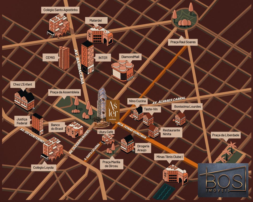 Apartamento, Lourdes, 3 Quartos, 2 Vagas, 1 Suíte