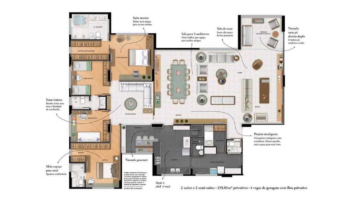 Apartamento, Vila da Serra, 4 Quartos, 4 Vagas, 2 Suítes