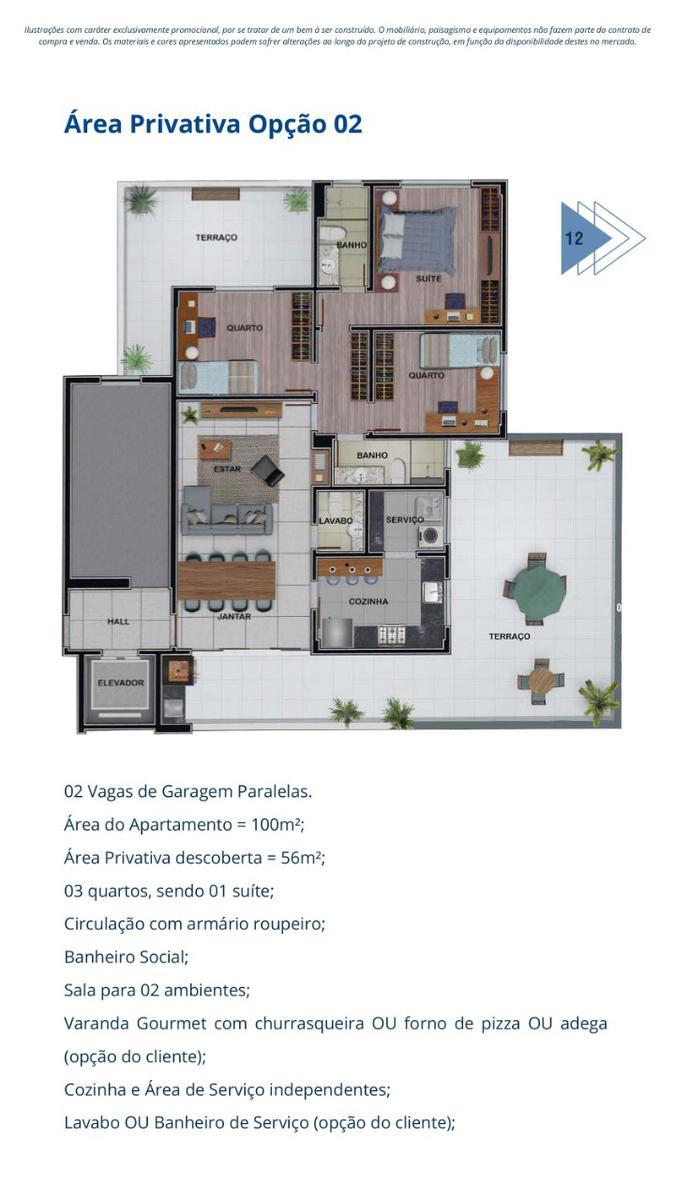 Apartamento, Caiçaras, 3 Quartos, 1 Vaga, 1 Suíte
