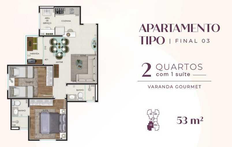 Apartamento, Fonte Grande, 2 Quartos, 2 Vagas, 1 Suíte