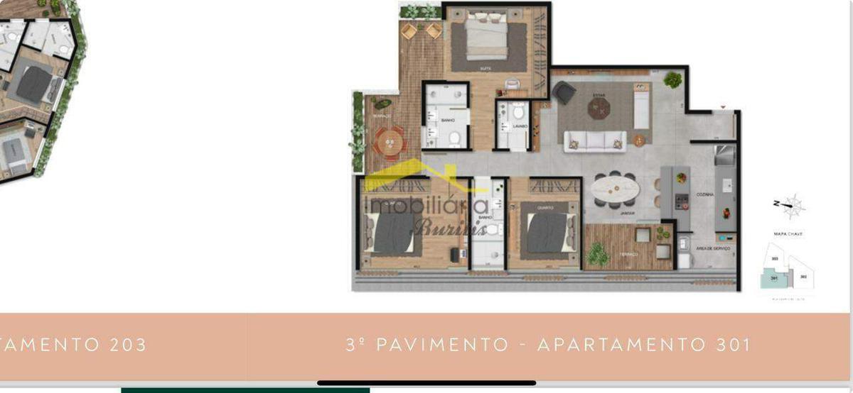 Apartamento, Vila Paris, 3 Quartos, 2 Vagas, 1 Suíte