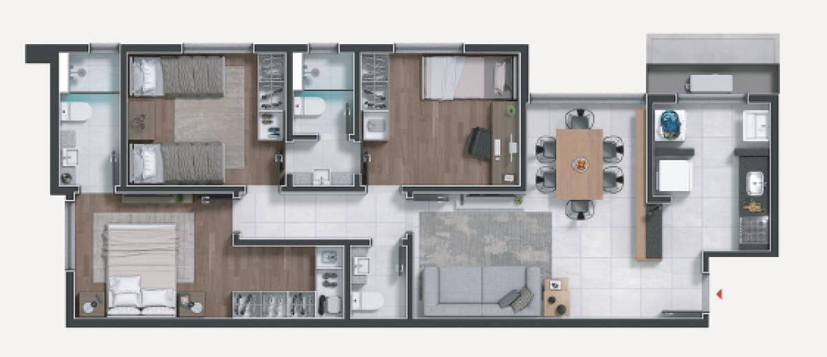 Apartamento, Santa Efigênia, 3 Quartos, 2 Vagas, 1 Suíte