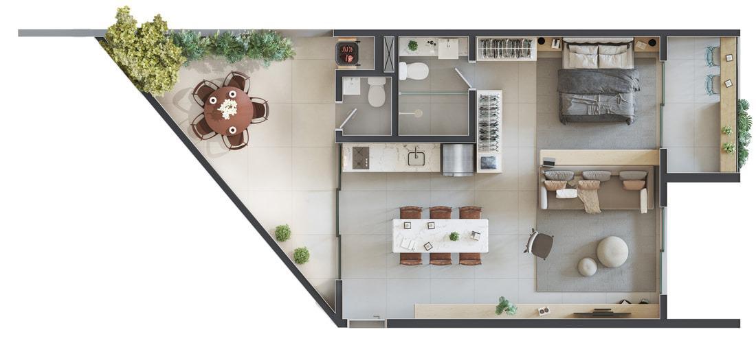 Quitinete, Brasiléia, 1 Quarto, 1 Vaga