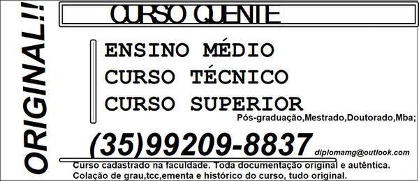 Graduação Total! Bacharel,licenciatutra e Tecnólogo(035)992098837