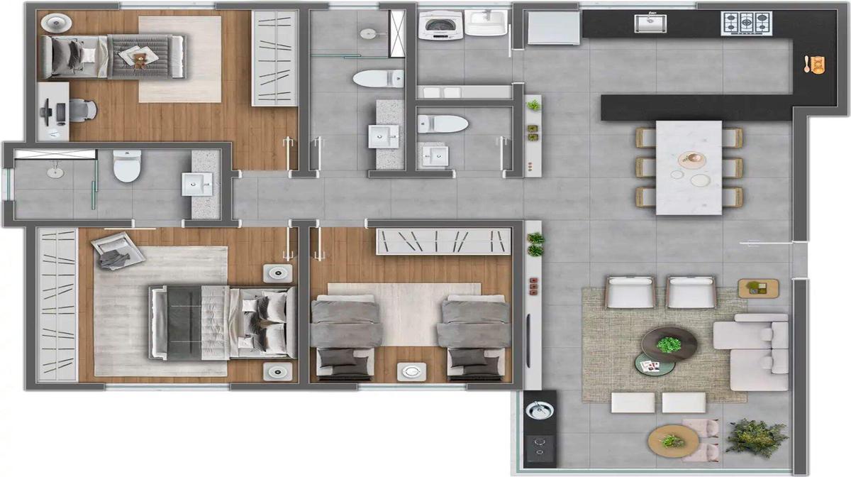 Apartamento, Buritis, 3 Quartos, 1 Vaga, 1 Suíte