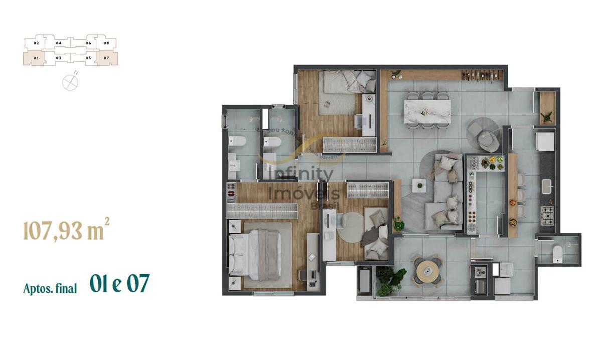 Apartamento, Serra do Curral Del Rey, 4 Quartos