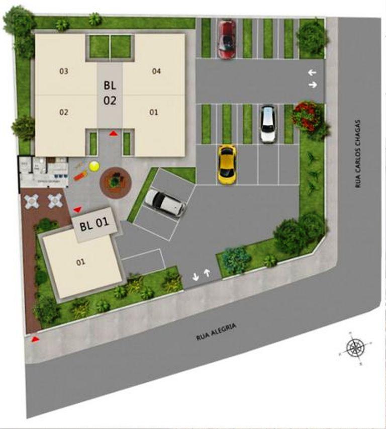 Apartamento, Betim Industrial, 2 Quartos, 1 Vaga