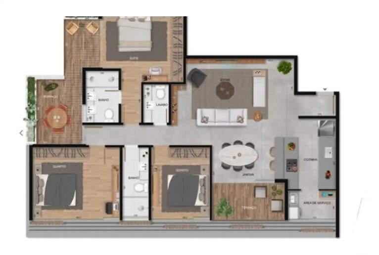 Apartamento, Vila Paris, 3 Quartos, 2 Vagas, 1 Suíte
