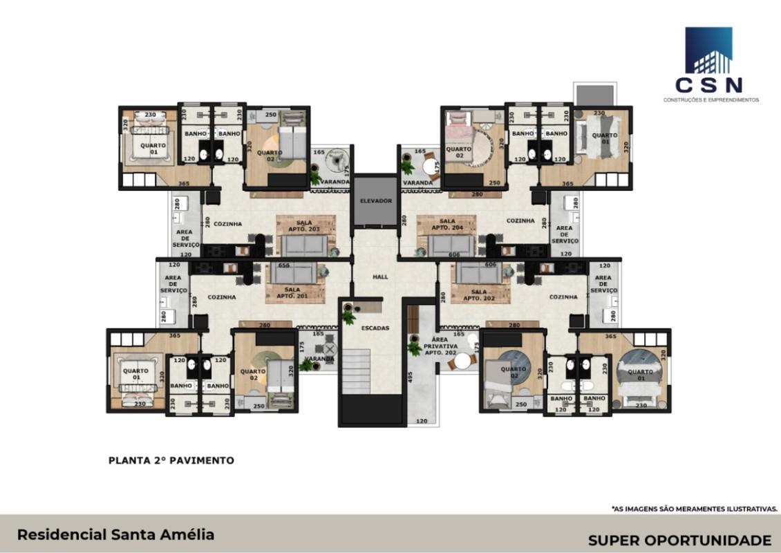Apartamento, Santa Amélia, 2 Quartos, 1 Vaga, 1 Suíte