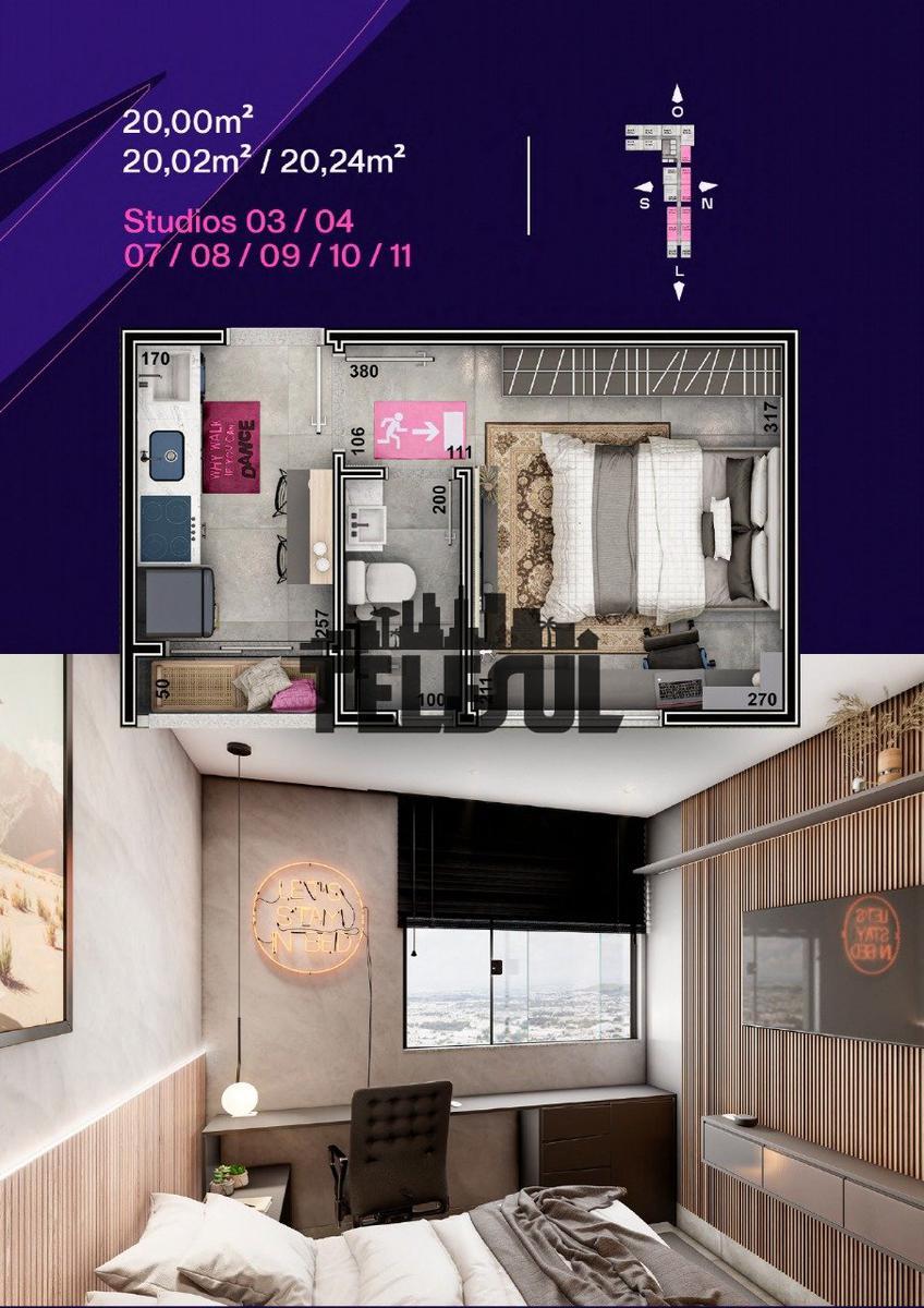 Apartamento, Santa Luiza, 1 Quarto, 0 Vaga, 1 Suíte