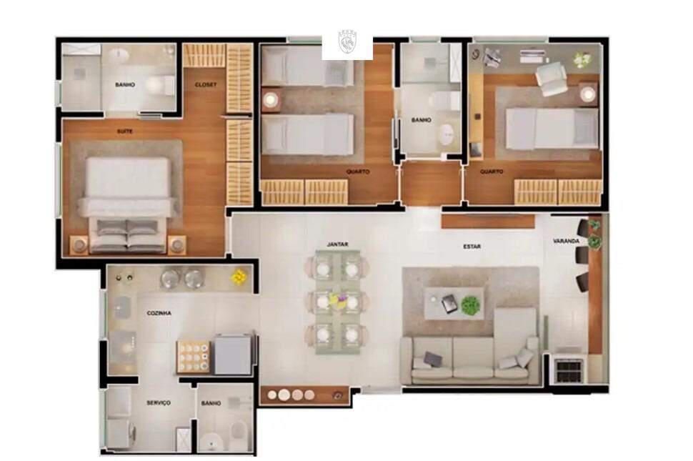 Apartamento, Santo Antônio, 3 Quartos, 2 Vagas, 2 Suítes