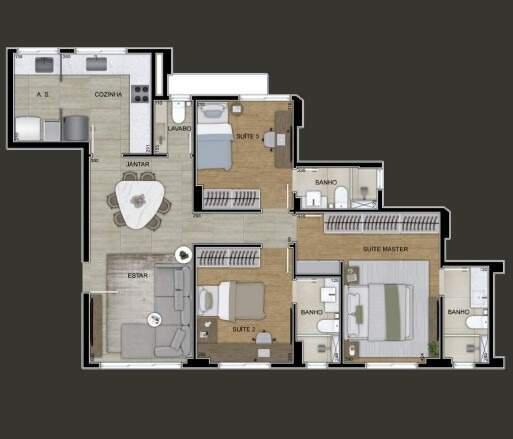 Apartamento, Carmo, 3 Quartos, 2 Vagas, 3 Suítes