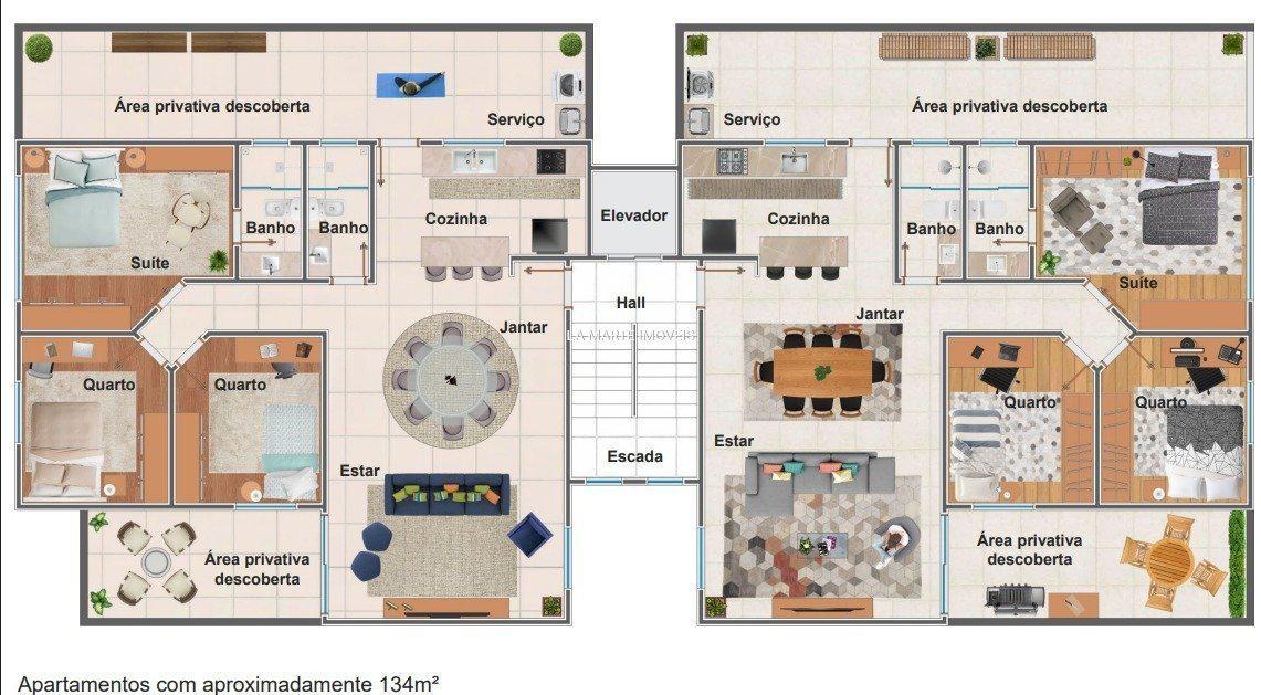 Apartamento, Diamante, 3 Quartos, 2 Vagas, 1 Suíte
