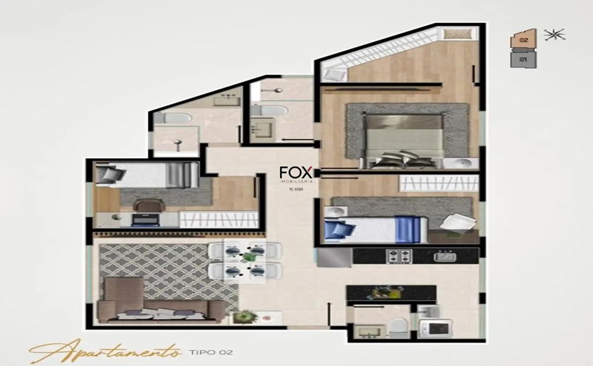 Apartamento, Vila Paris, 3 Quartos, 2 Vagas, 1 Suíte