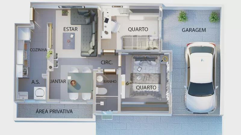 Apartamento, Parque Leblon, 2 Quartos, 2 Vagas