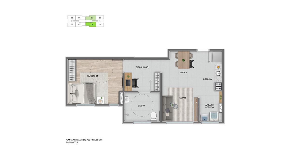 Apartamento, São Gabriel, 2 Quartos, 1 Vaga