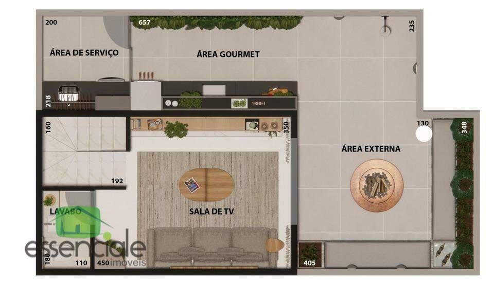 Cobertura, Centro, 2 Quartos, 2 Vagas, 1 Suíte