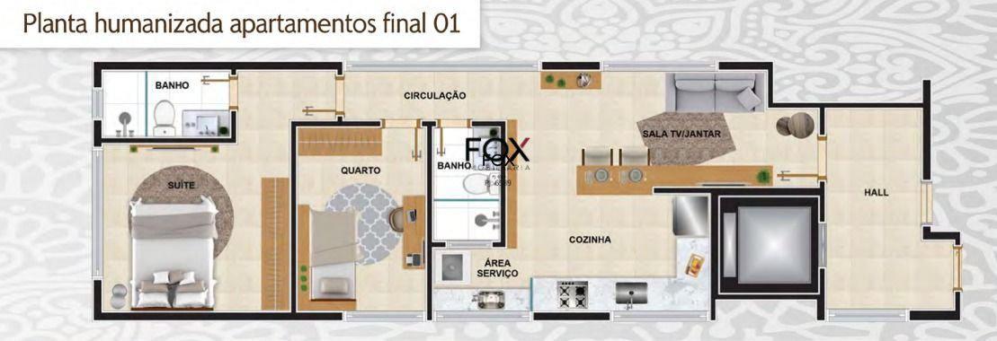 Apartamento, Lourdes, 2 Quartos, 2 Vagas, 1 Suíte
