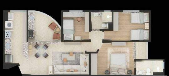 Apartamento, Floresta, 3 Quartos, 2 Vagas, 1 Suíte