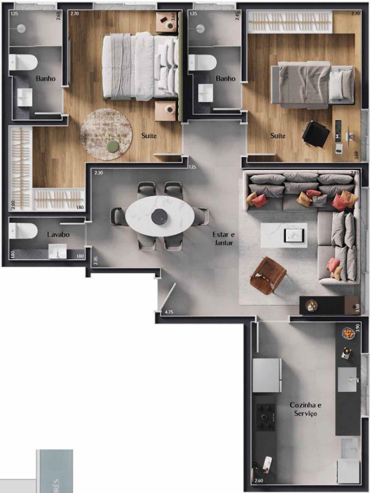 Apartamento, Lourdes, 3 Quartos, 2 Vagas, 2 Suítes