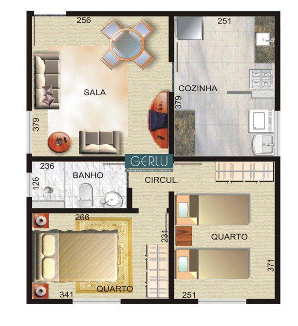Apartamento, Nossa Senhora das Graças, 2 Quartos, 1 Vaga