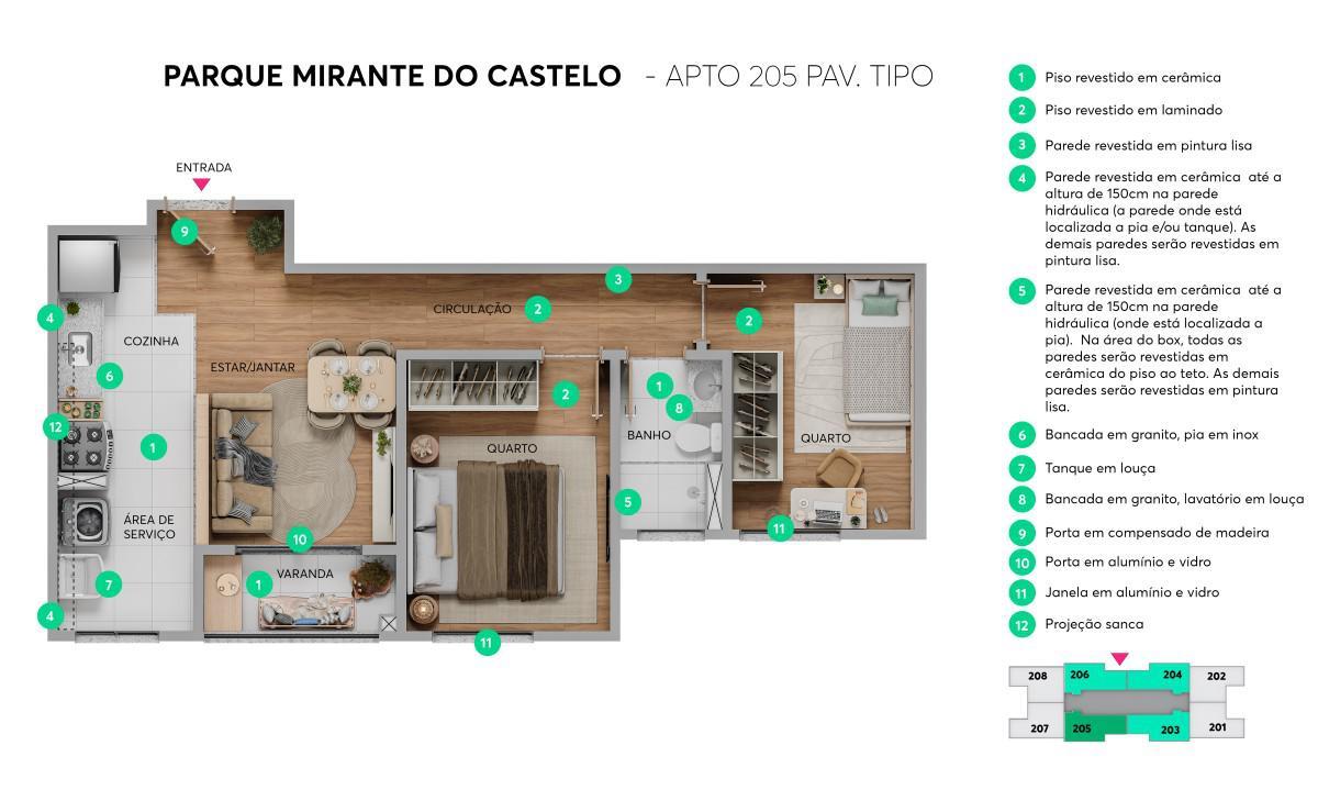 Apartamento, Santa Terezinha, 2 Quartos, 1 Vaga, 1 Suíte