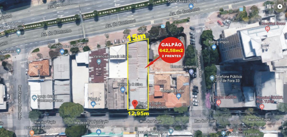 Galpão, Barro Preto, 0 Quarto, 9 Vagas