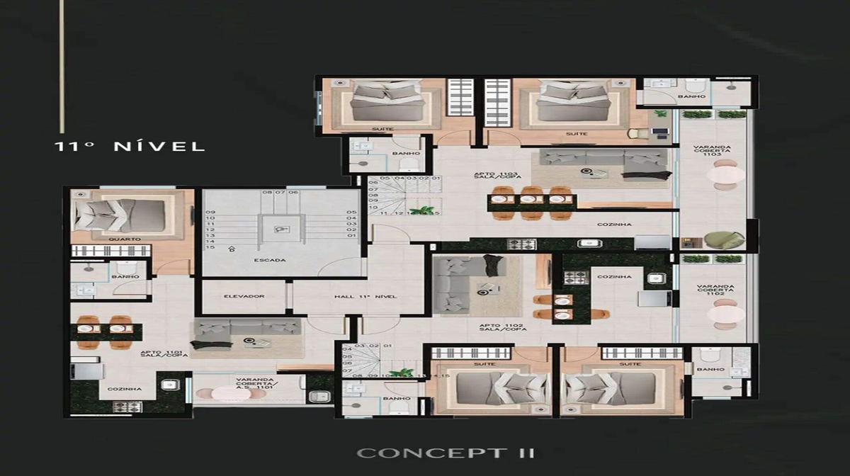 Apartamento, Lourdes, 2 Quartos, 1 Vaga, 2 Suítes