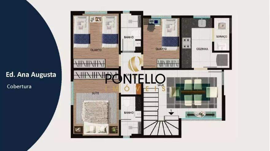 Cobertura, Santo Antônio, 3 Quartos, 3 Vagas, 1 Suíte