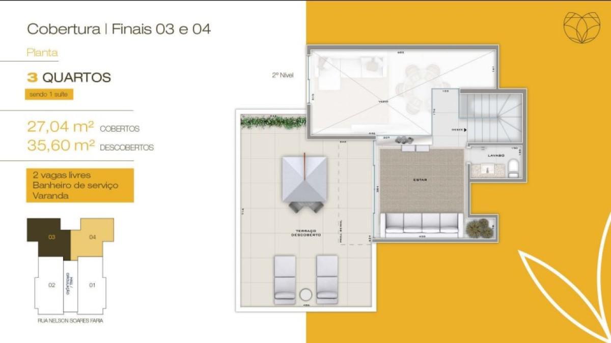 Cobertura, Cidade Nova, 3 Quartos, 2 Vagas, 1 Suíte