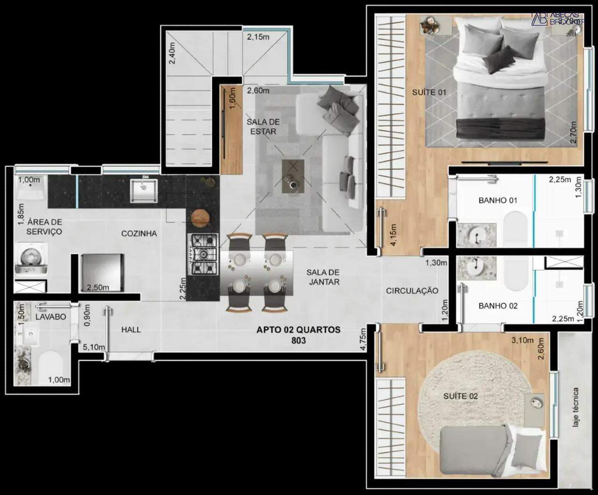 Apartamento, Grajaú, 2 Quartos, 2 Vagas