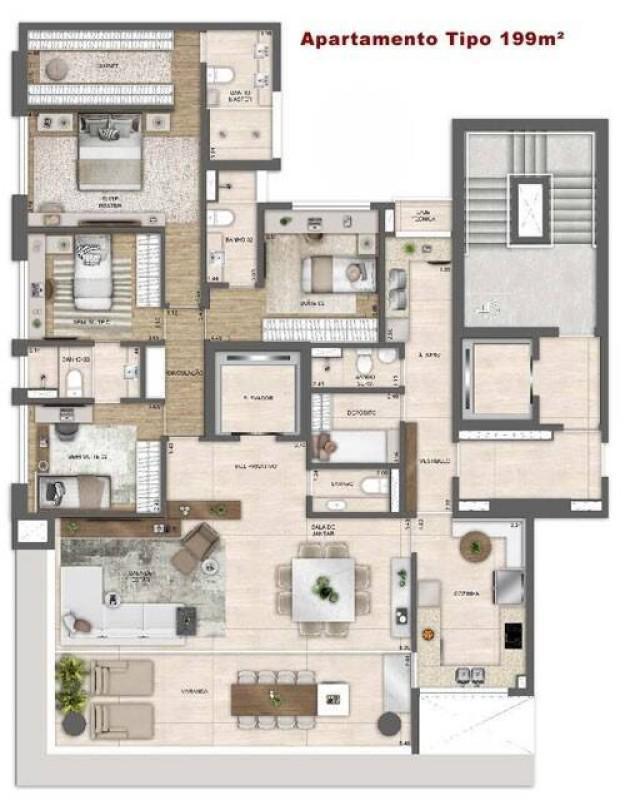 Apartamento, Vila da Serra, 4 Quartos, 3 Vagas, 2 Suítes